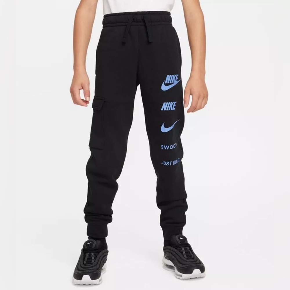NIKE NWT SPTCAS CARGO PANT FN7712-010 Black KIDS SIZE Small